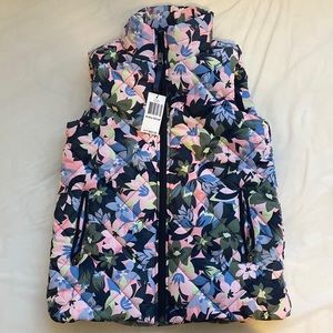Vera Bradley Blue/Floral Puffer Vest